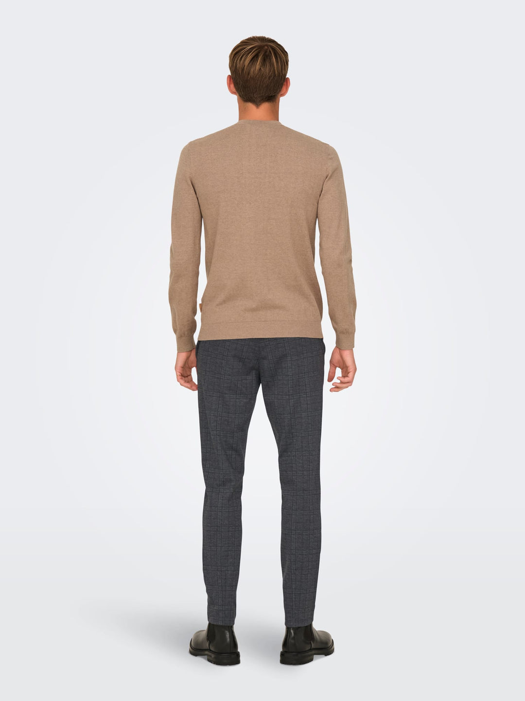 ONLY &amp; SONS 22029716 Mark chinobroek grijs dessin – heren - L32