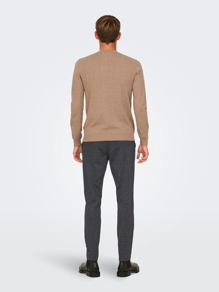 ONLY & SONS lange broek heren grijs dessin - L34