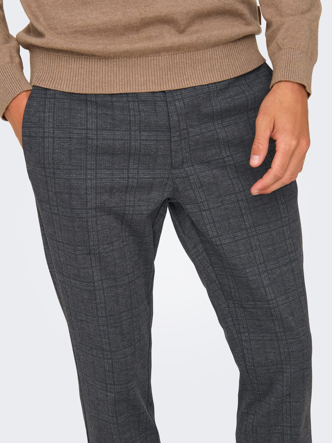 ONLY & SONS lange broek grijs dessin – heren - L32
