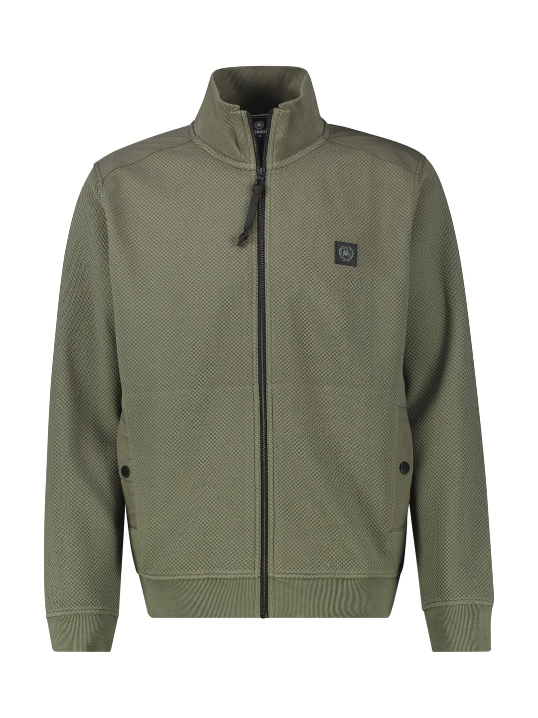Lerros vest sweat heren olijf