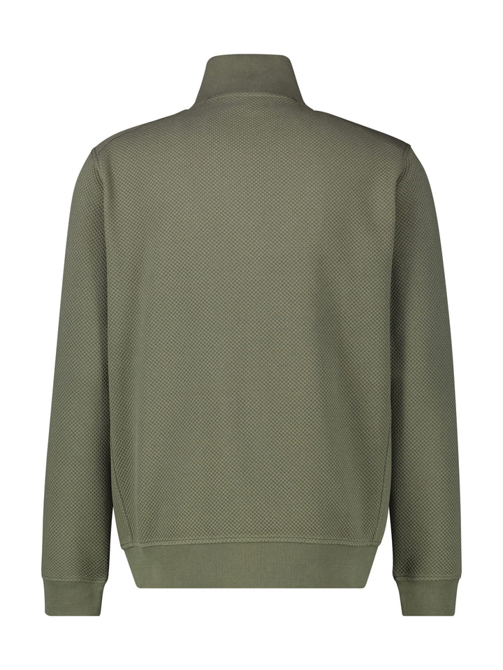 Lerros vest sweat heren olijf