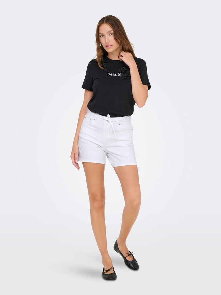 Only ONLGIANNA MW BELTED SHORTS wit dessin – dames