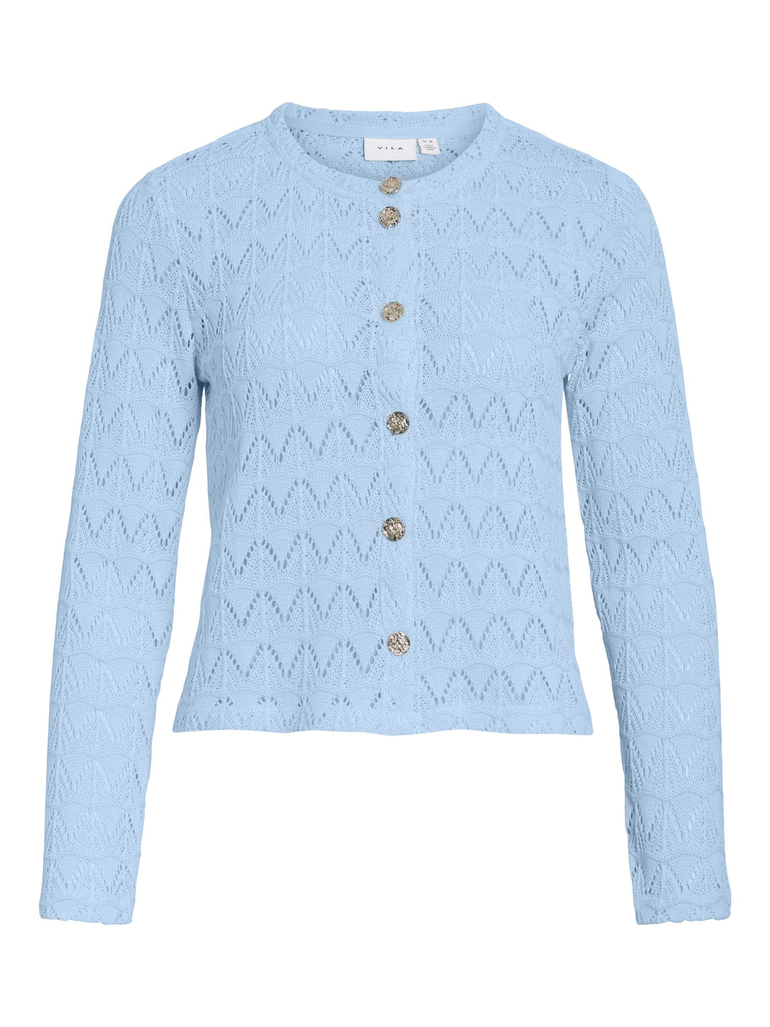 Vila 14114983 Citra vest gebreid dames lichtblauw