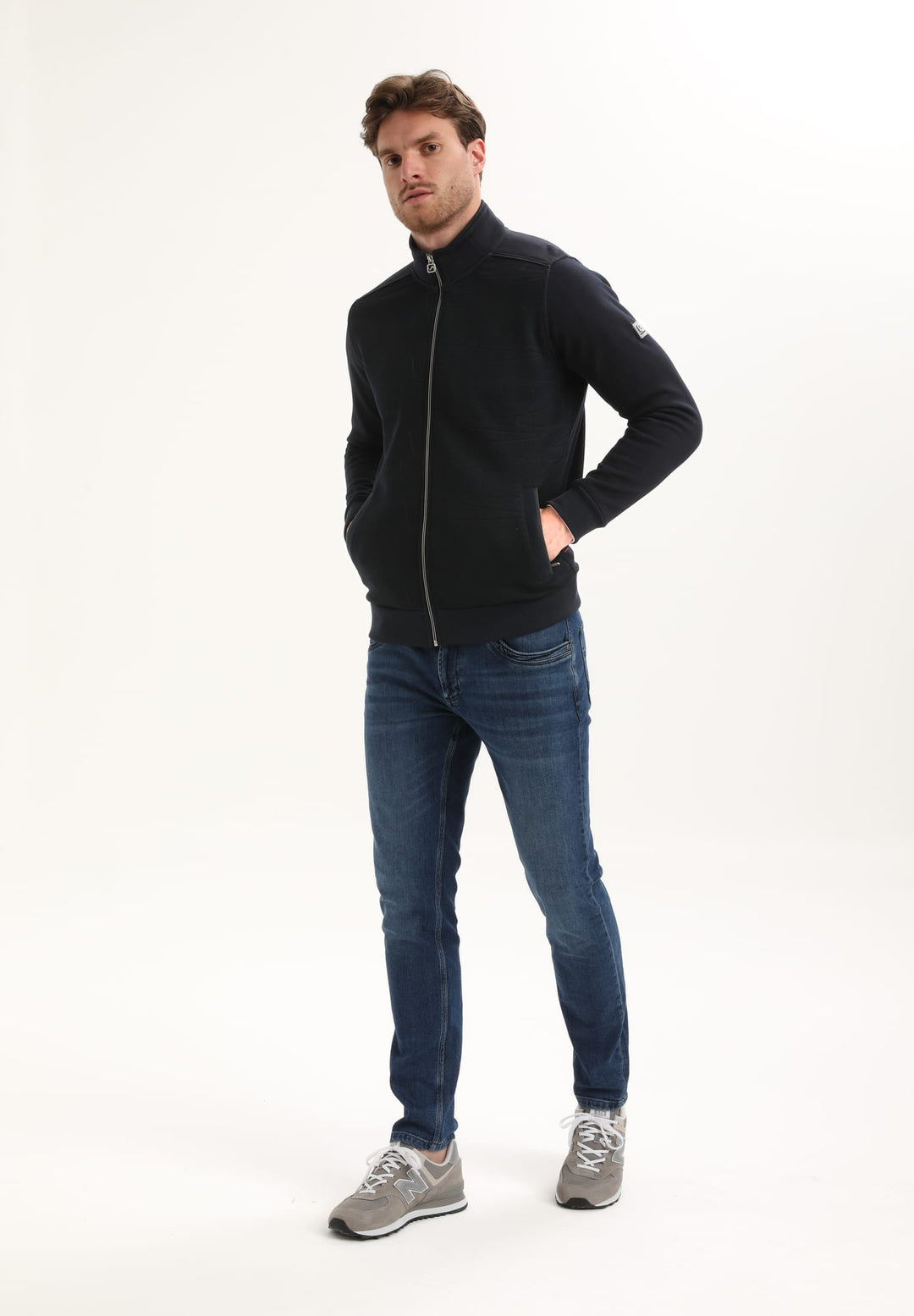 Gabbiano 425745 vest sweat heren navy