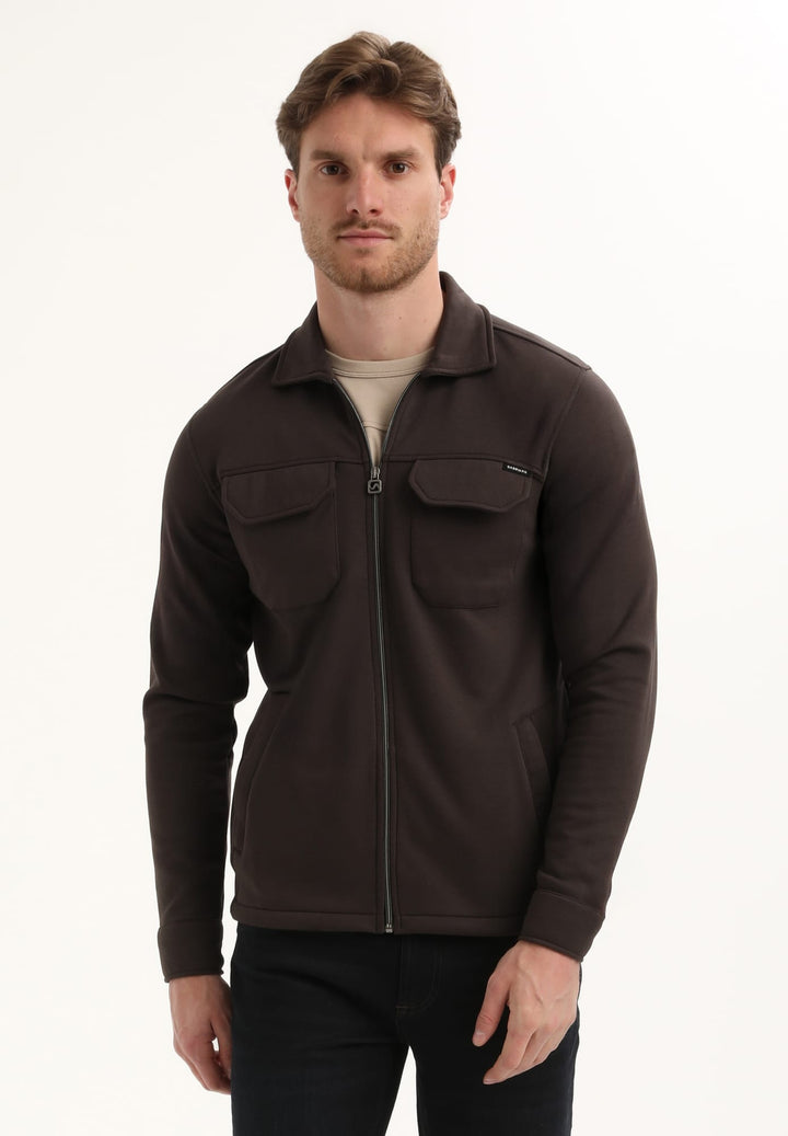 Gabbiano men vest sweat bruin dessin – heren