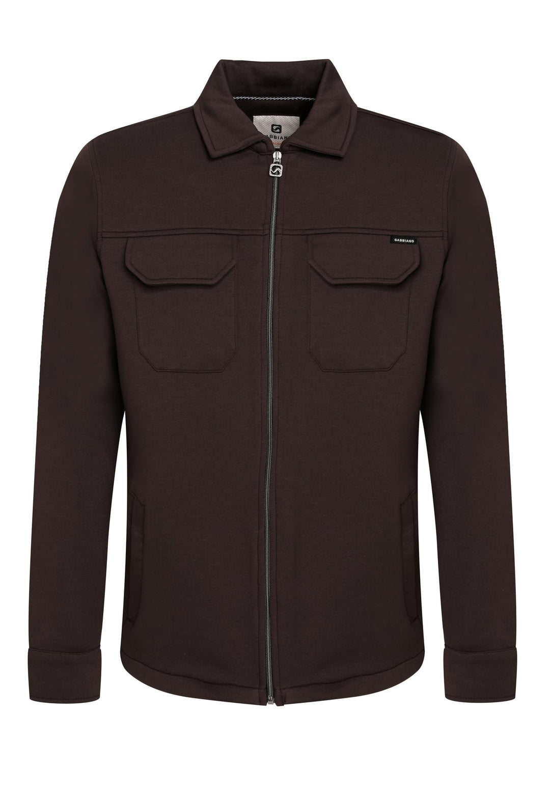 Gabbiano men vest sweat bruin dessin – heren