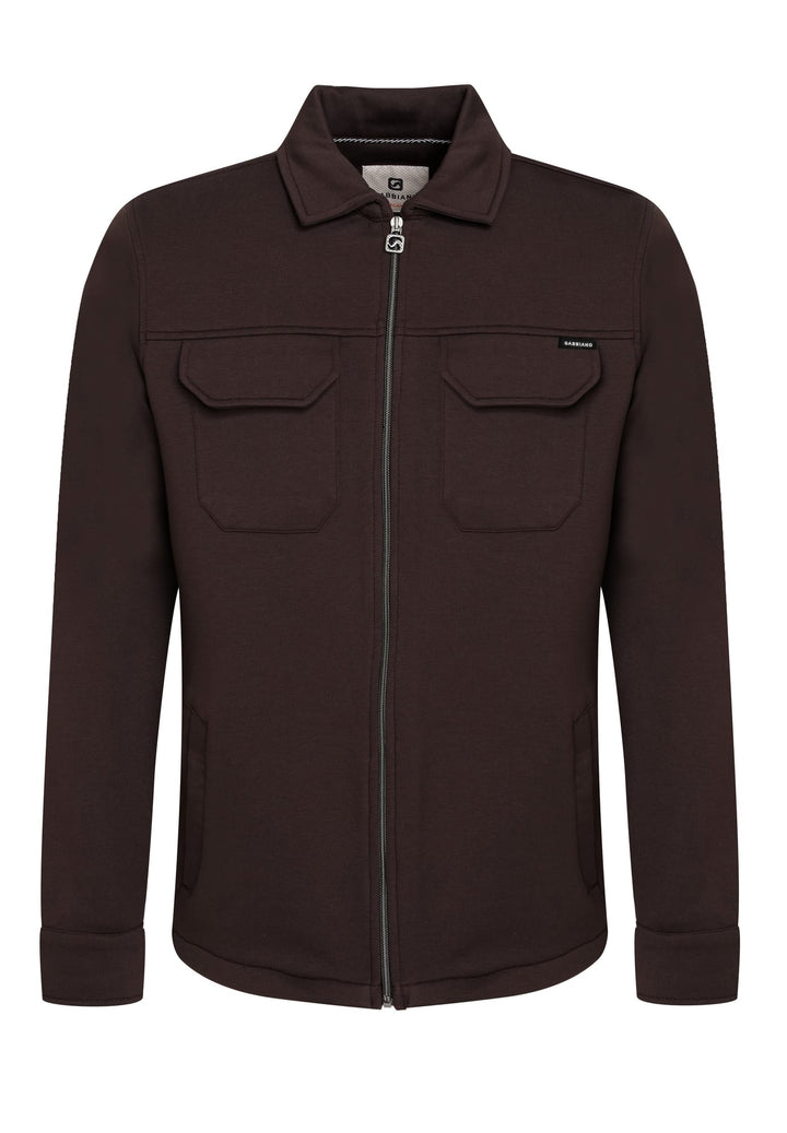 Gabbiano men vest sweat bruin dessin – heren