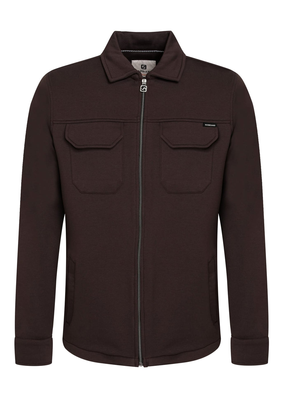 Gabbiano men 425746 vest sweat bruin dessin – heren