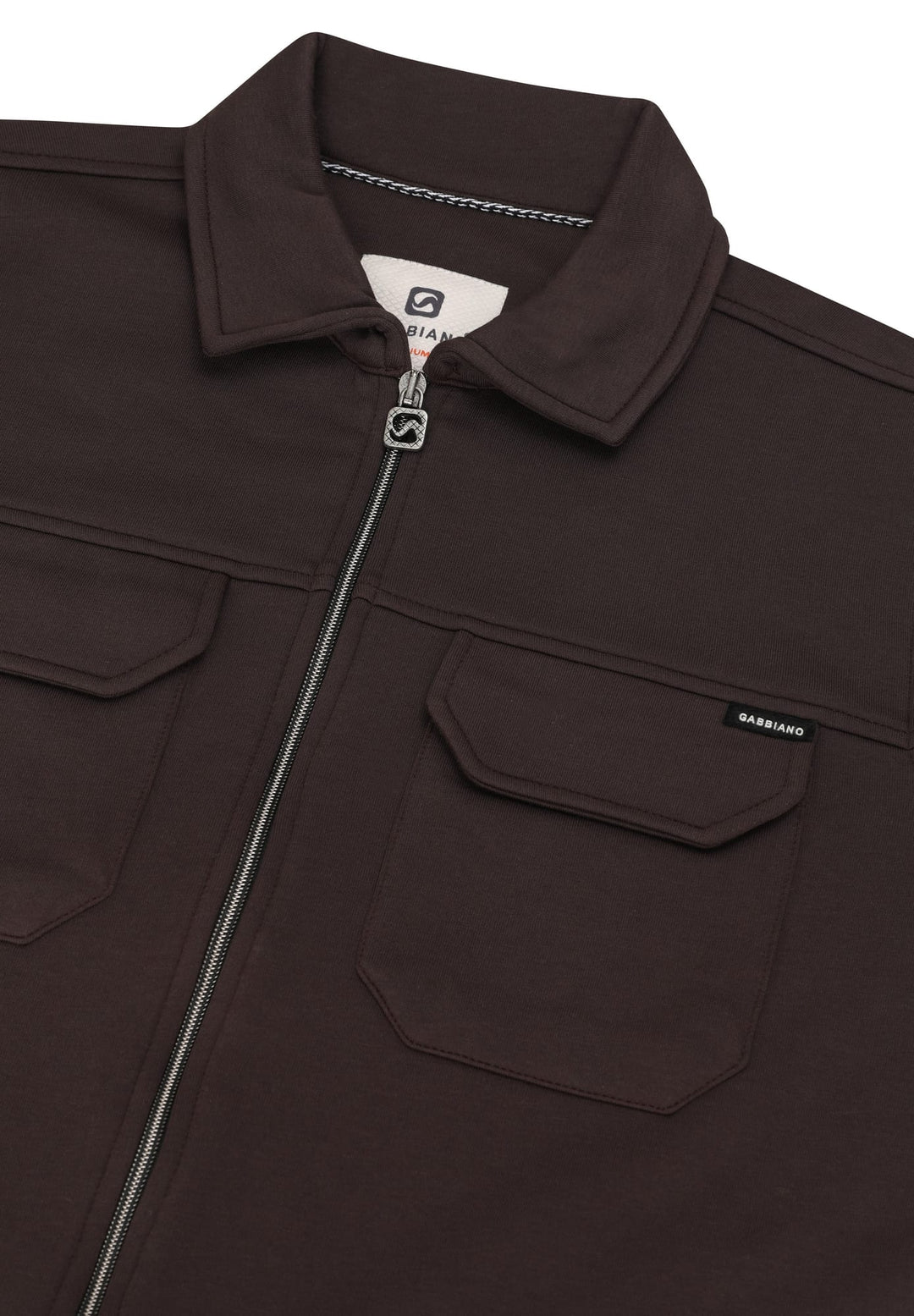 Gabbiano men vest sweat bruin dessin – heren