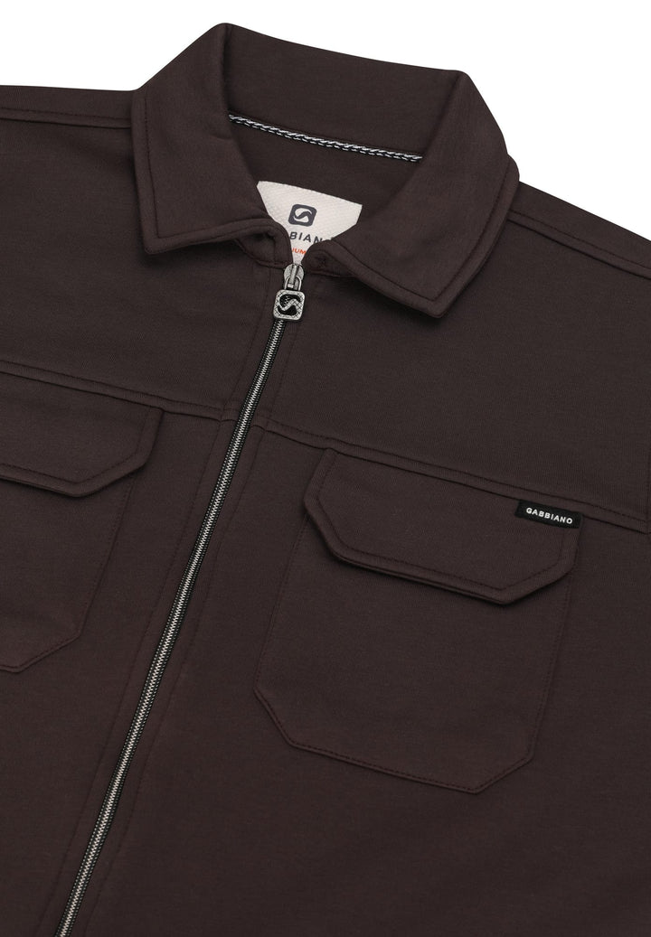 Gabbiano men vest sweat bruin dessin – heren