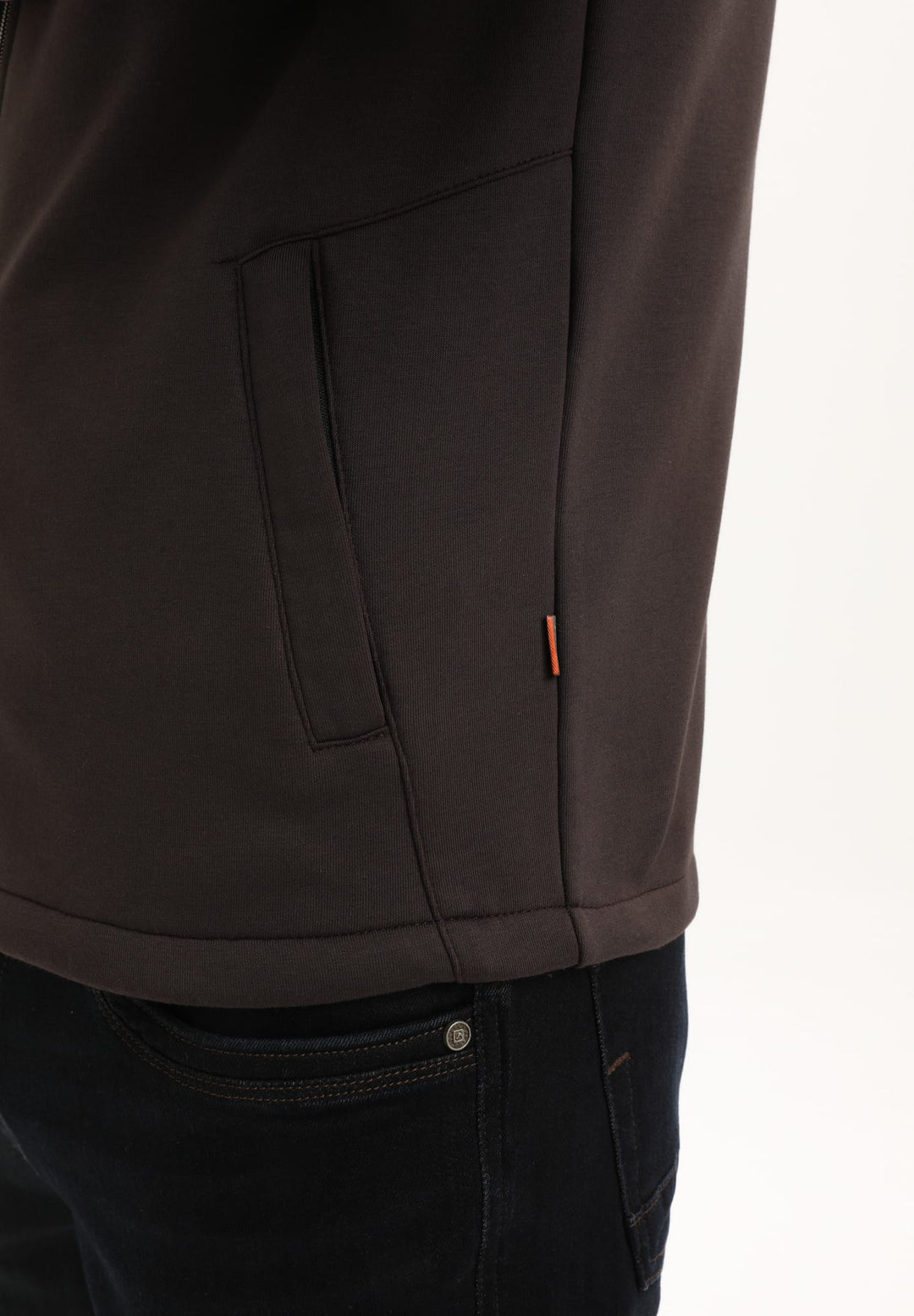 Gabbiano men vest sweat bruin dessin – heren