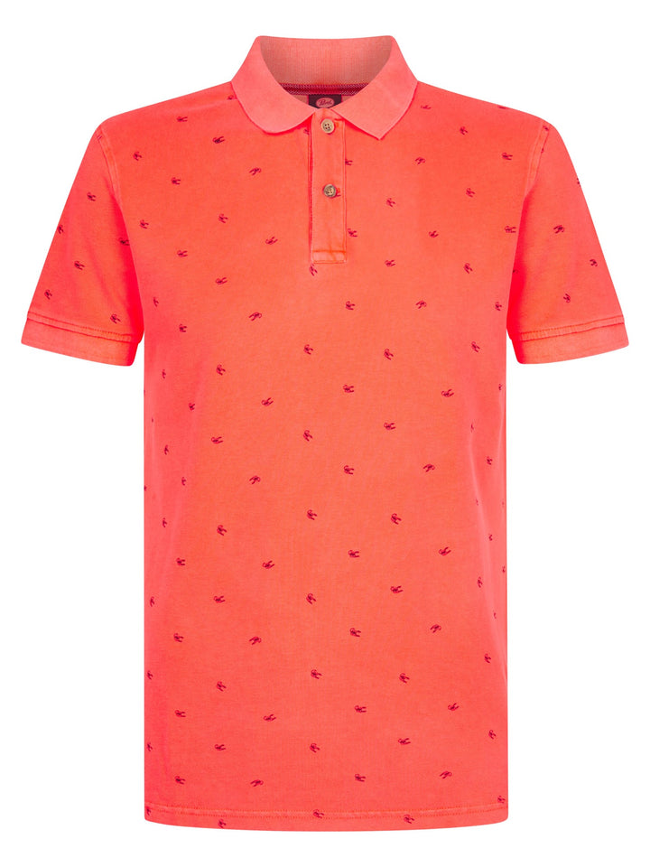 Petrol men M-2060-POL921 polo k/m heren neon oranje