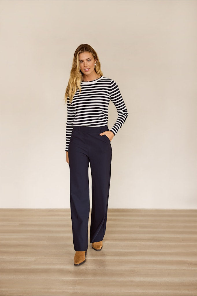 Studio Anneloes Lexie lange broek dames – navy