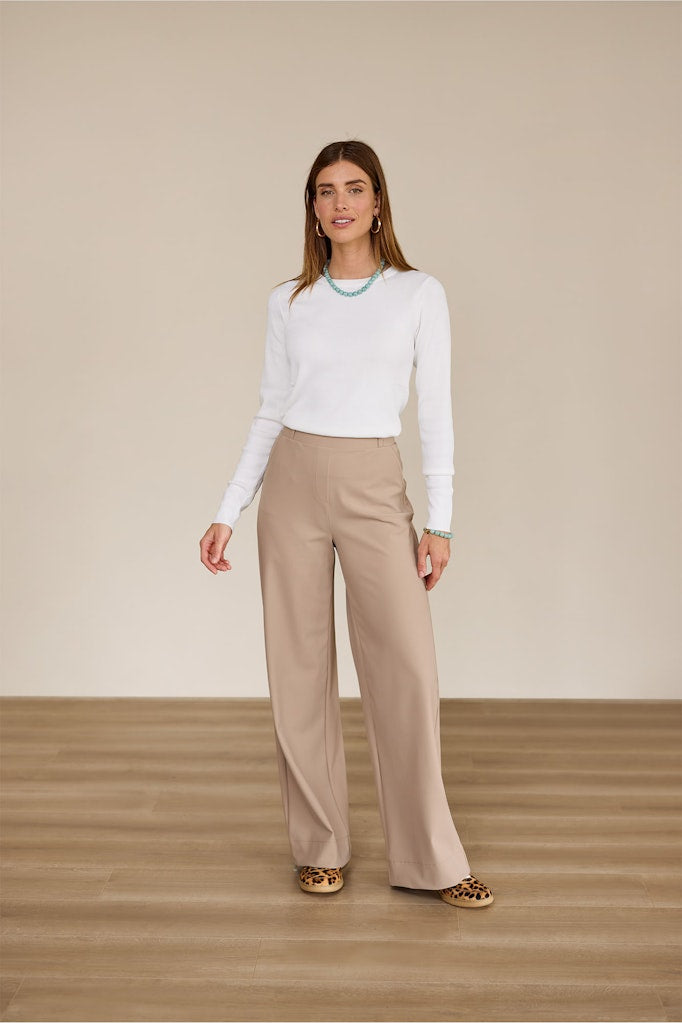 Studio Anneloes 94801 Lexie lange broek dames licht bruin