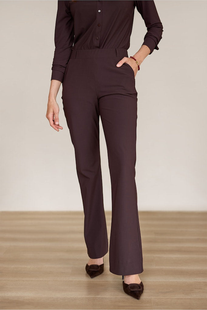 Studio Anneloes 94800 flair bonded – dames lange broek bruin