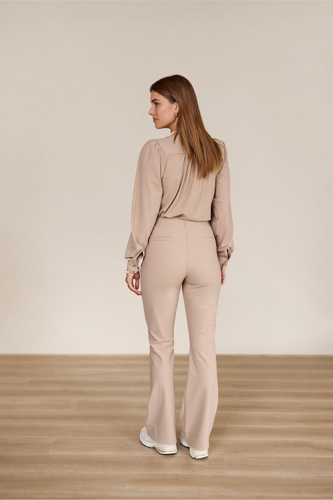 Studio Anneloes 94800 flair bonded – lange broek dames - Zand