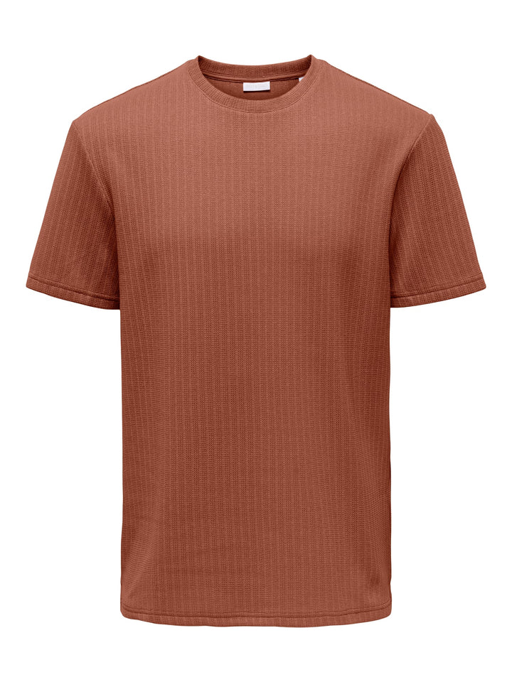 ONLY & SONS 22037423 Trey t-shirt brique – heren