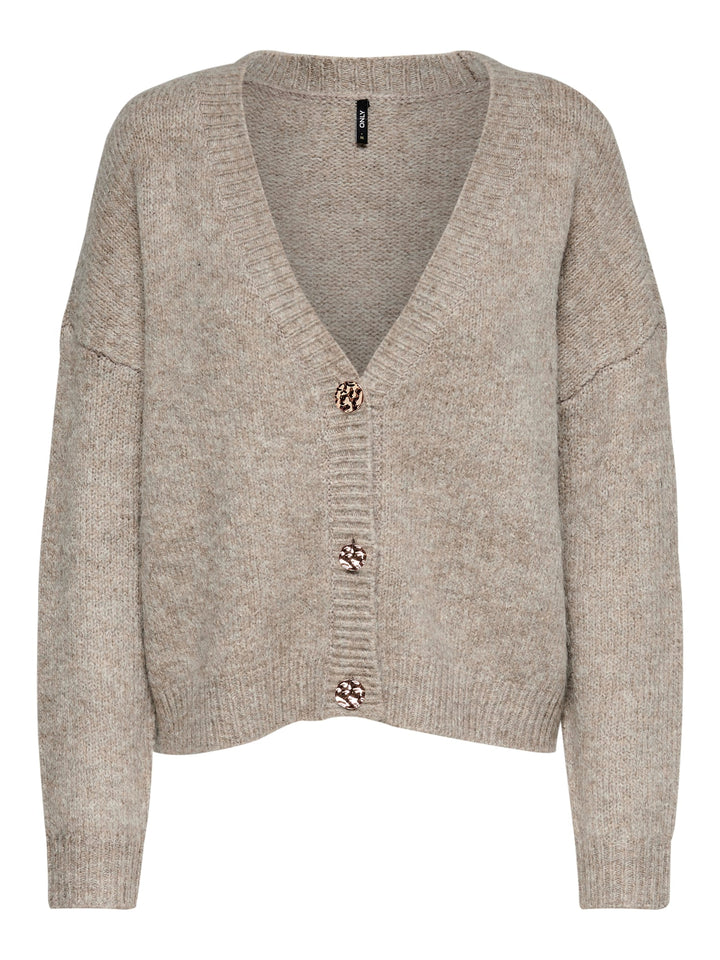 Only Zoey vest gebreid zand – dames