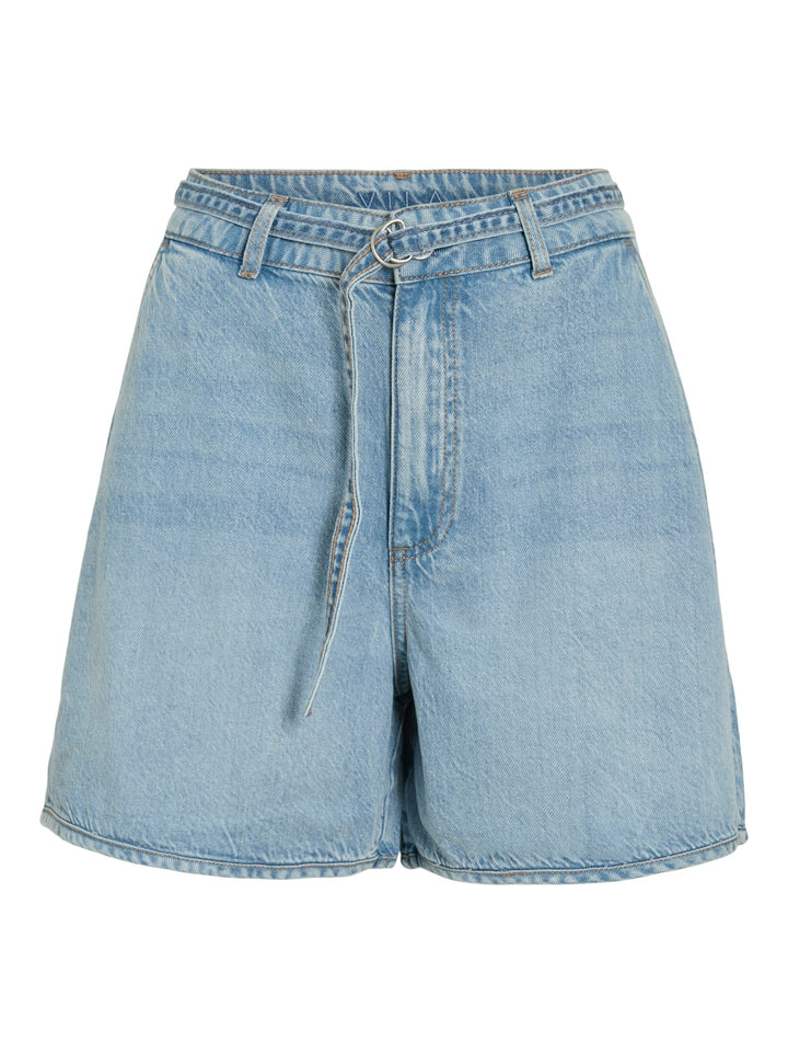 Vila 14114222 short denim dames lichtblauw