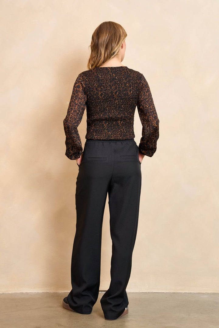Lofty Manner QL05 - Top Signe – dames top - Bruin Dessin