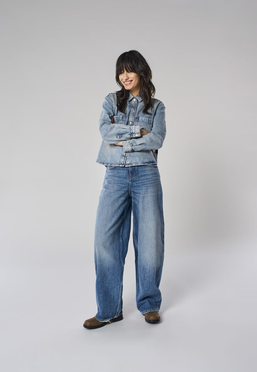 Only 15352198 Taylor jeans low croth-baggy fit blue denim - L30