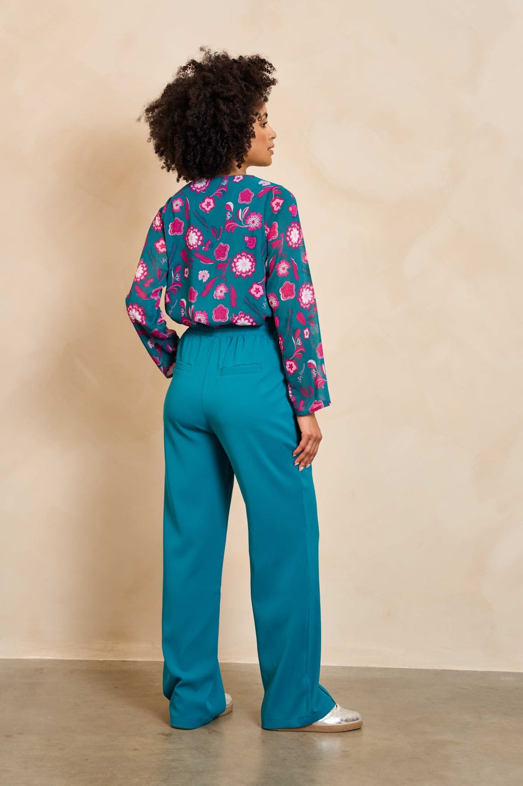 Lofty Manner Blouse Meva - dames blouse groen dessin