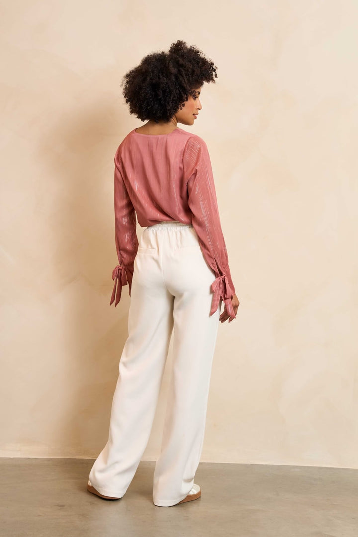 Lofty Manner Trouser Serin - lange broek dames - Beige