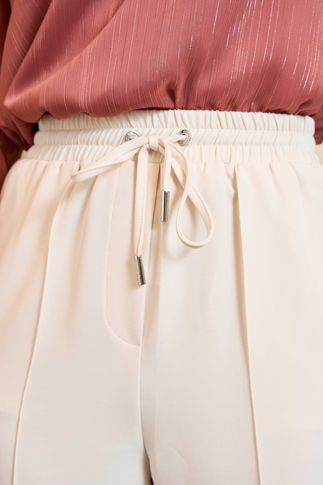 Lofty Manner Trouser Serin - lange broek dames - Beige
