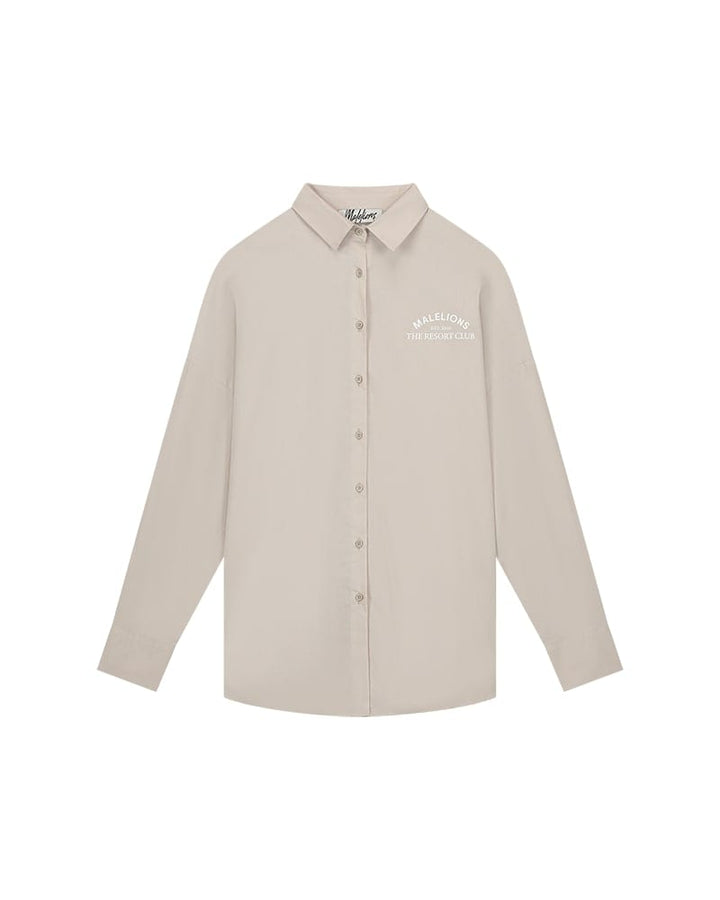 Malelions Women Eve Shirt beige – blouse l/m dames