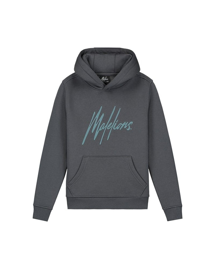 Malelions Boys MJ1-AW24-05 hoodie antraciet – jongens