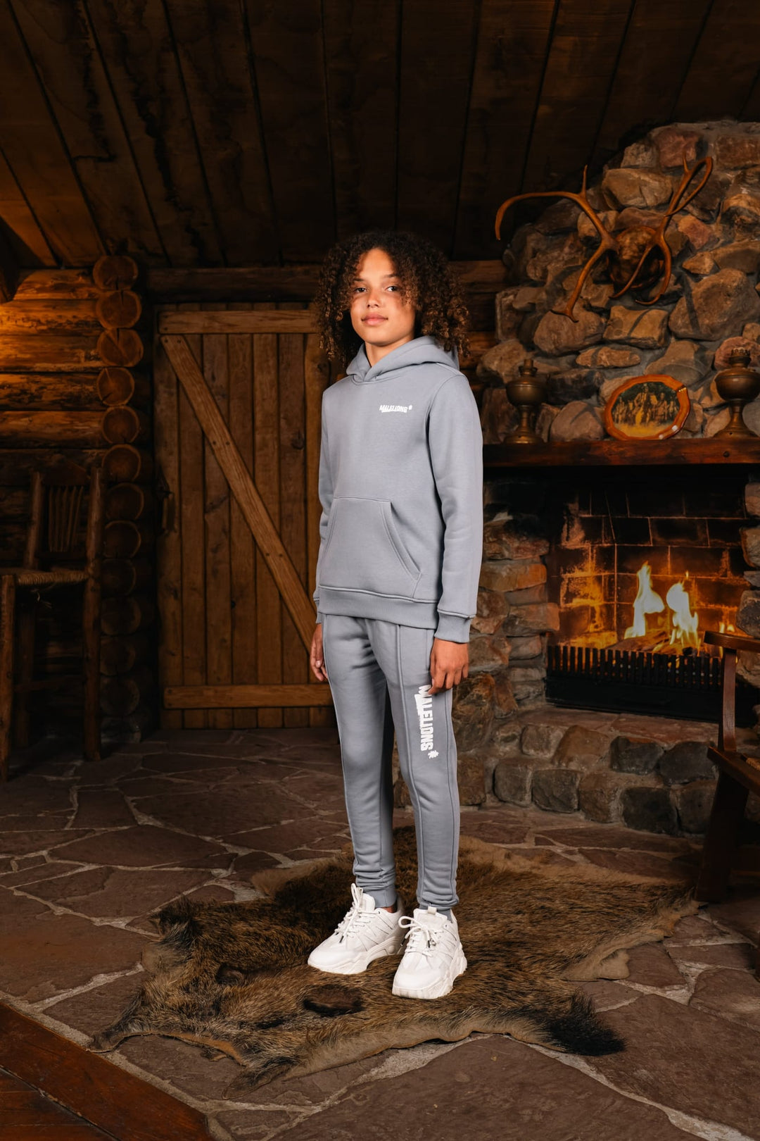 Malelions MJ2-AW24-19 joggingbroek jongens lichtgrijs