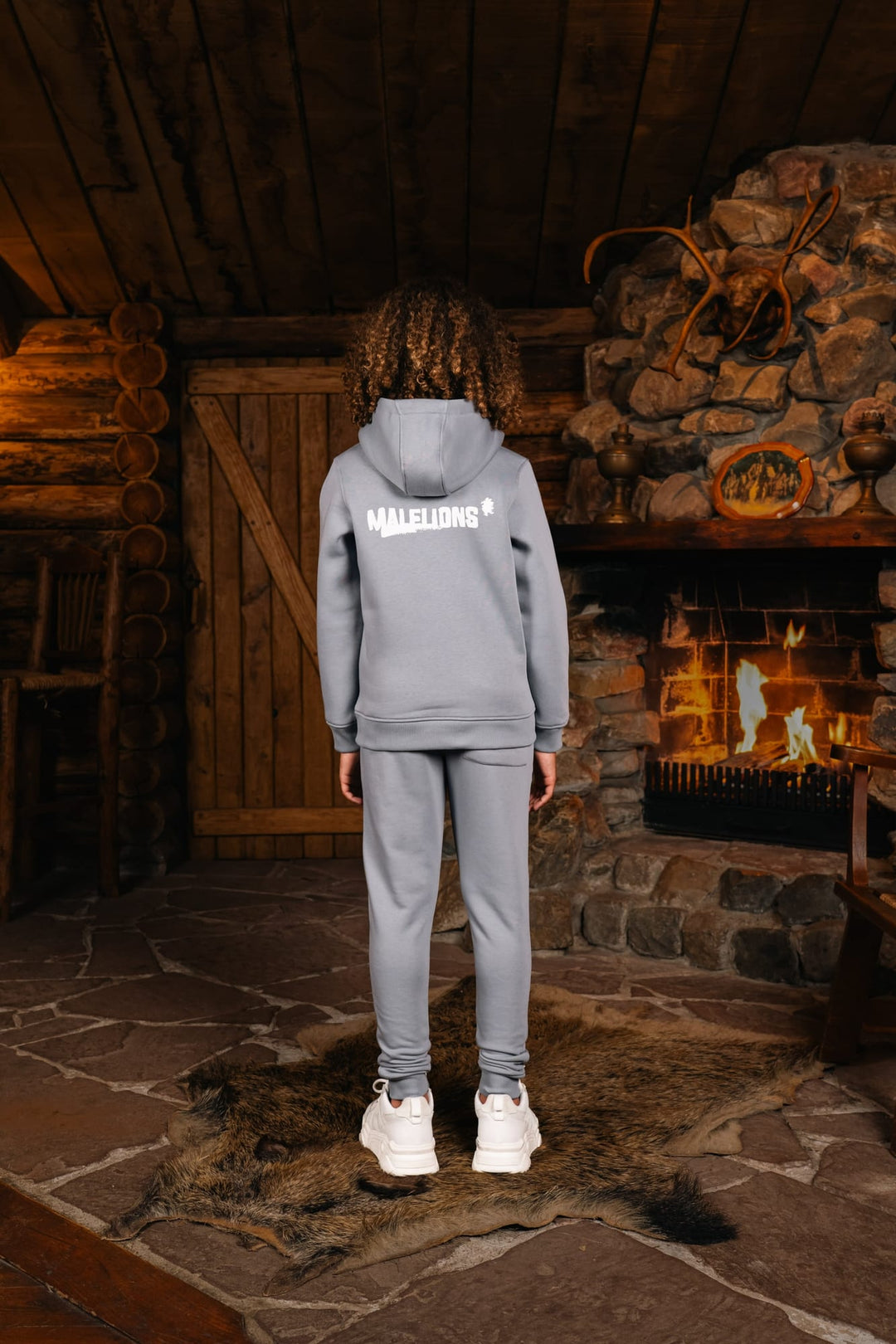 Malelions Boys joggingbroek lichtgrijs – jongens