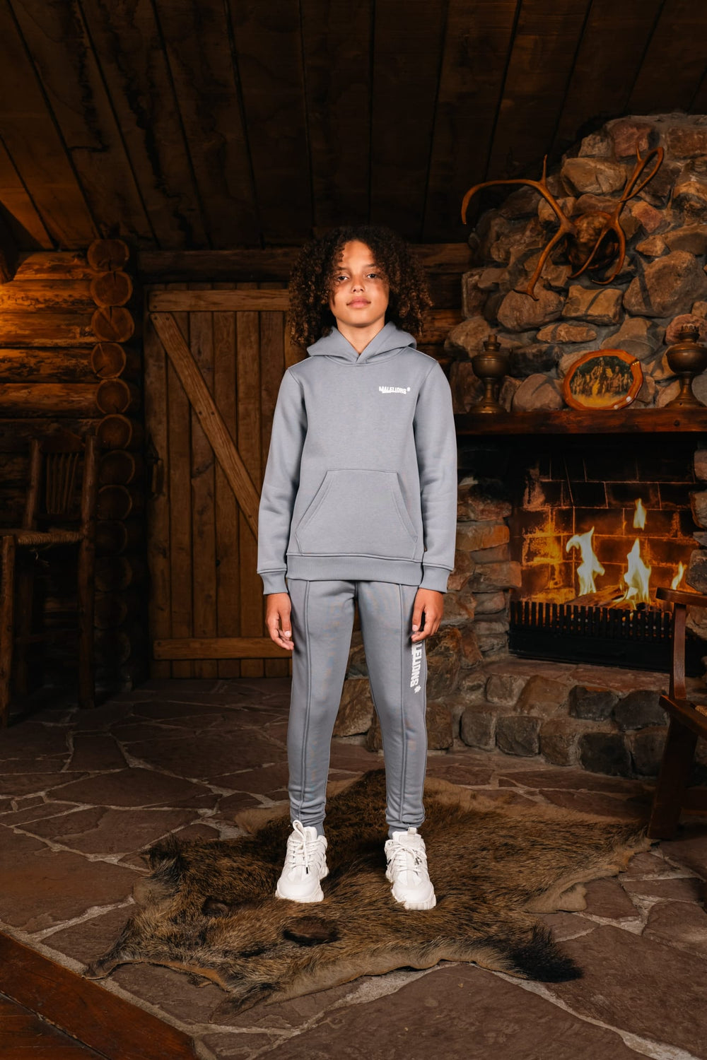 Malelions Boys joggingbroek lichtgrijs – jongens