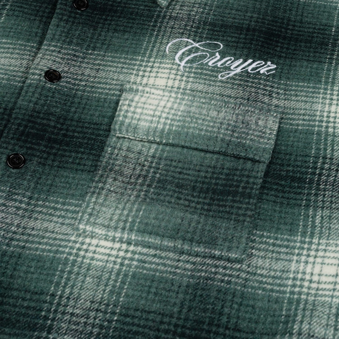 Croyez CR2-AW24-13 overhemd l/m groen dessin – heren