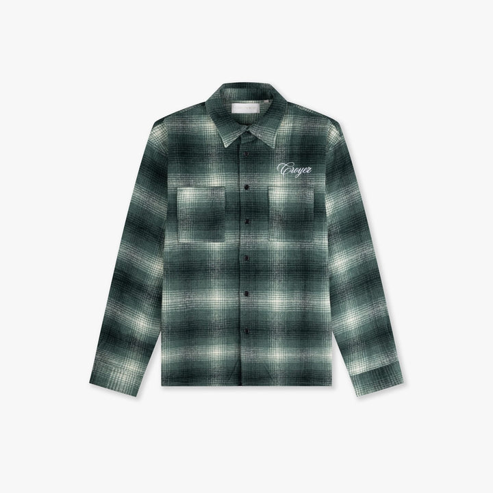 Croyez CR2-AW24-13 overhemd l/m groen dessin – heren