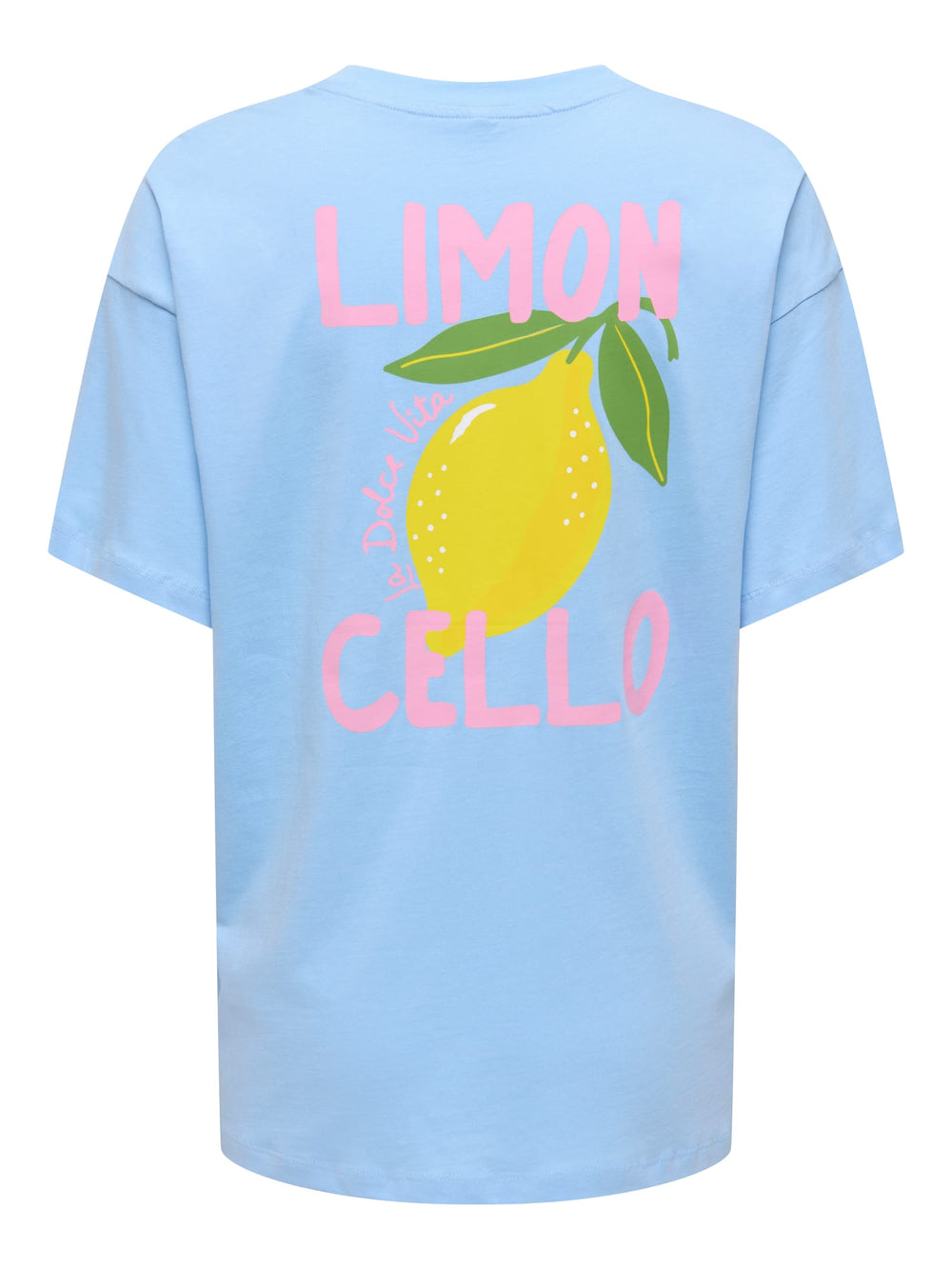 Only ONLELLE S/S PRINTED TEE CS JRS lichtblauw – dames t-shirt