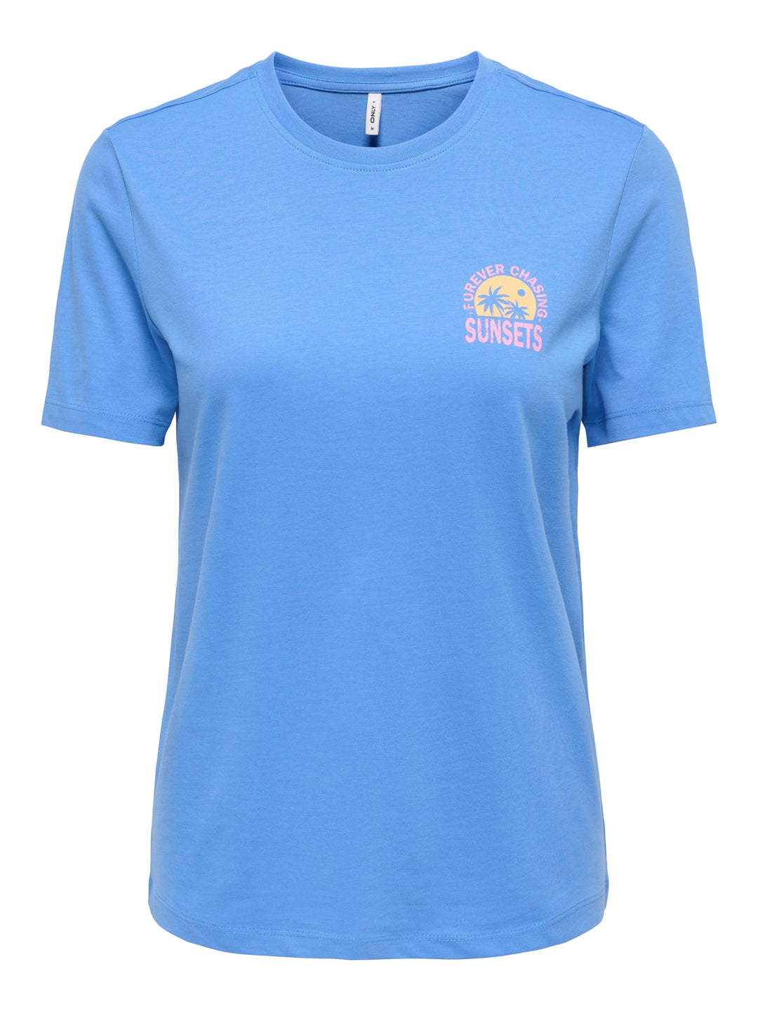 Only Fine T-shirt lichtblauw – dames