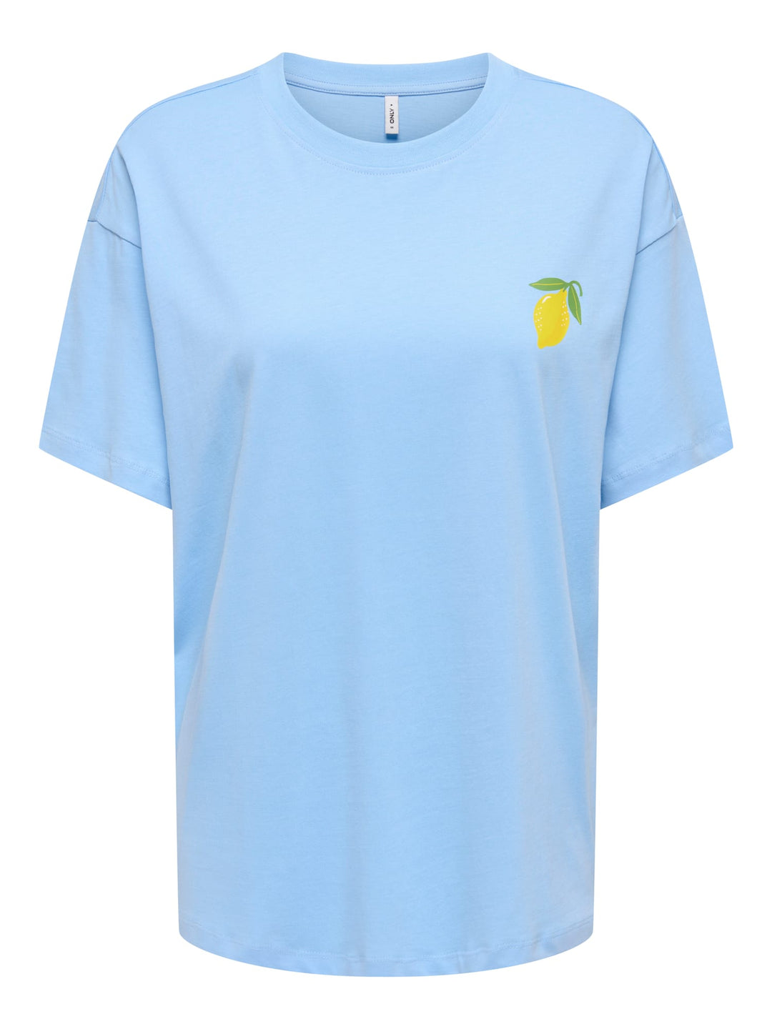 Only ONLELLE S/S PRINTED TEE CS JRS lichtblauw – dames t-shirt