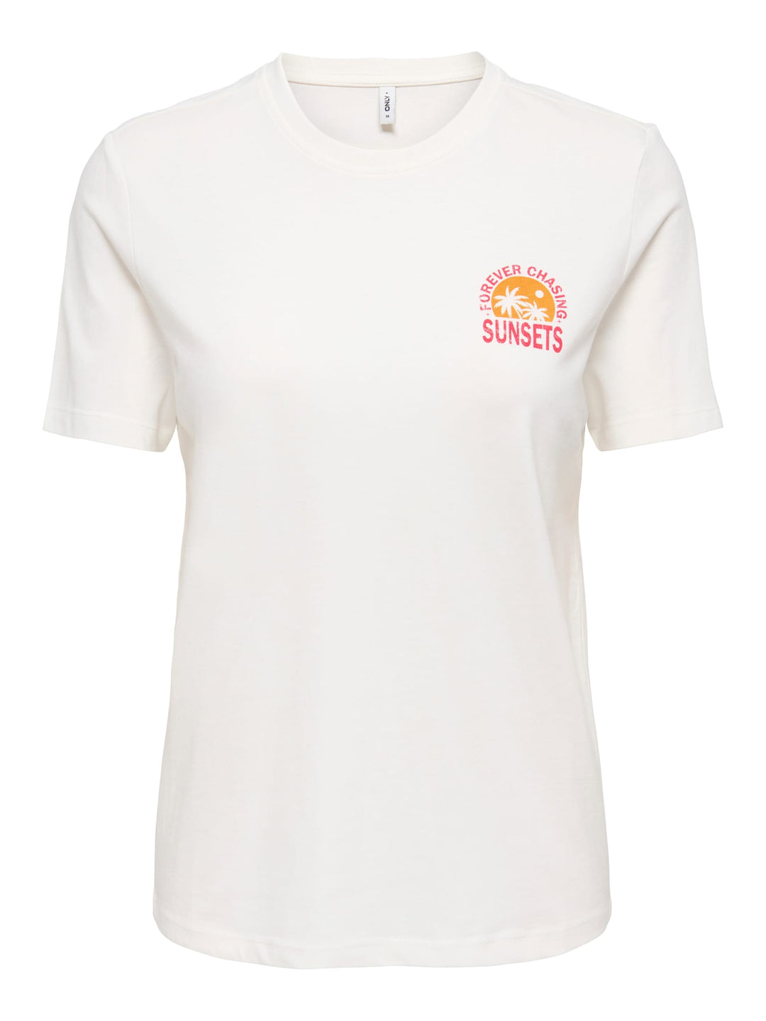 Only Fine T-shirt off-white – dames