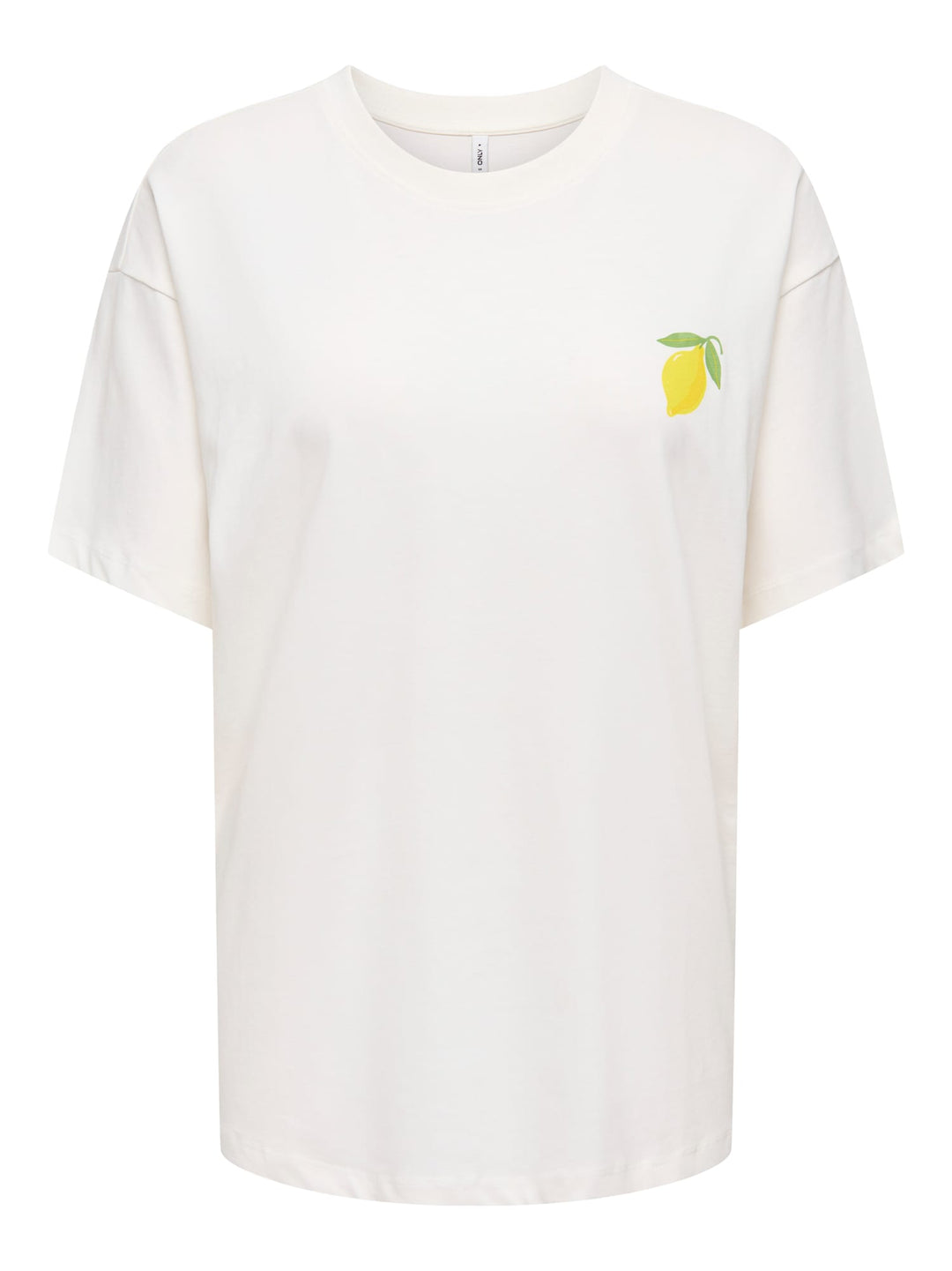 Only ONLELLE S/S Printed Tee CS JRS – dames t-shirt - Wit Dessin