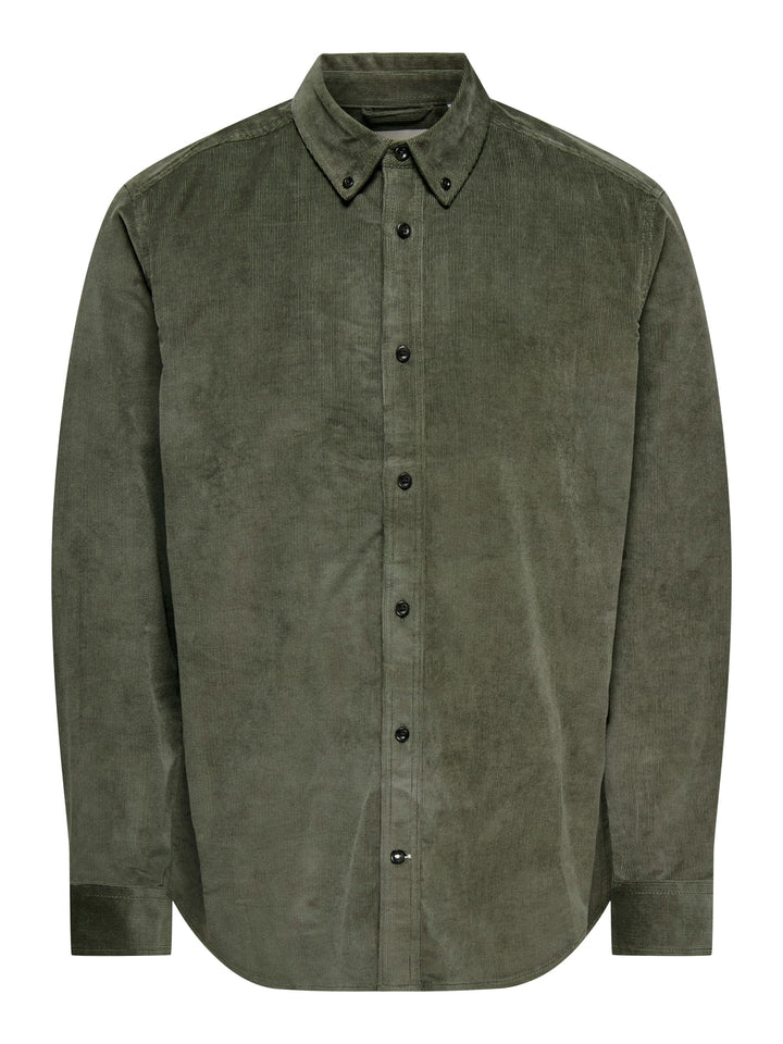 ONLY & SONS overhemd donkergroen – heren