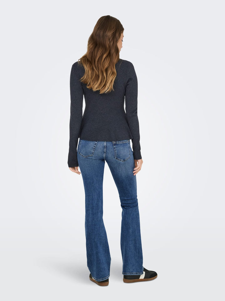 Only Blush flared fit jeans blauw denim – dames - Blue Denim - L34