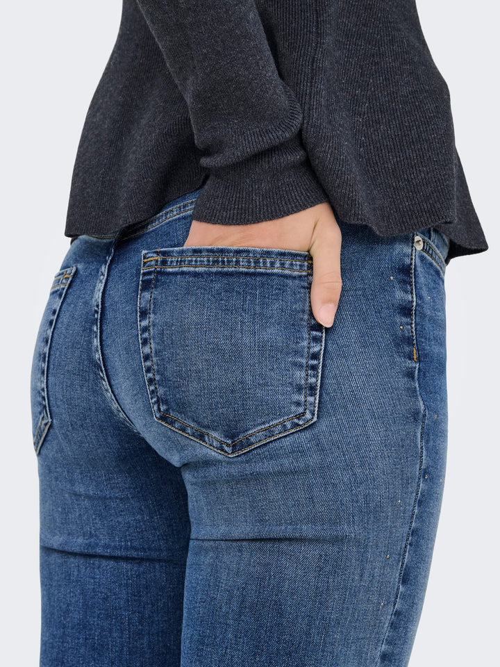 Only Blush flared fit jeans blauw denim – dames - Blue Denim - L34