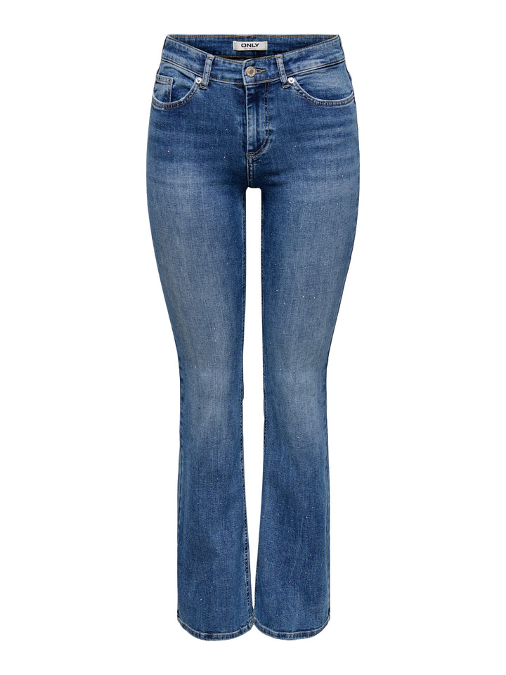 Only 15352391 Blush flared fit jeans – dames - Blue Denim - L30