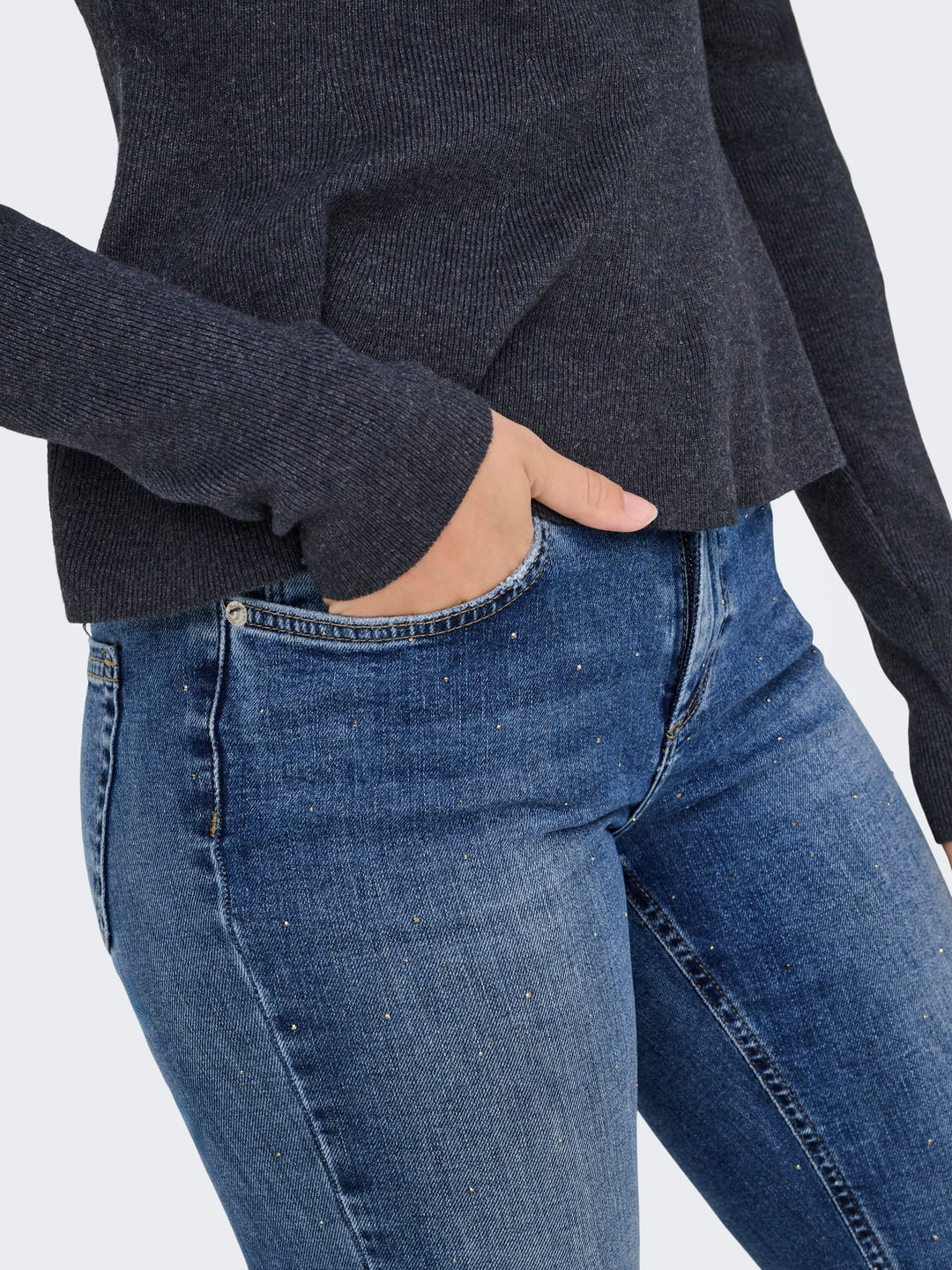 Only 15352391 Blush flared fit jeans – dames - Blue Denim - L30