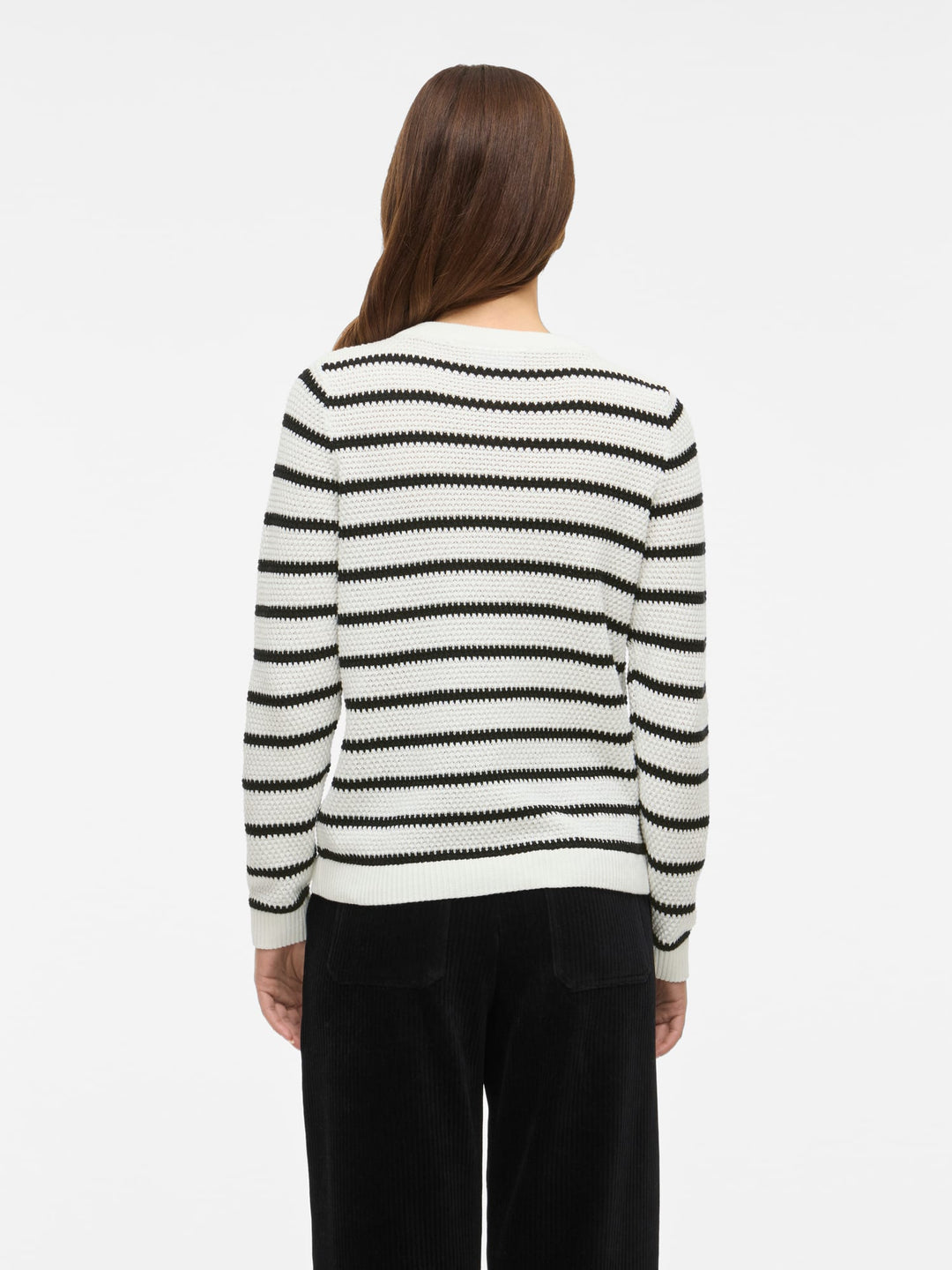Vila Dalo vest gebreid dames – wit dessin