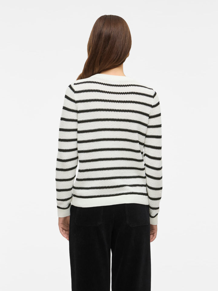 Vila Dalo vest gebreid dames – wit dessin