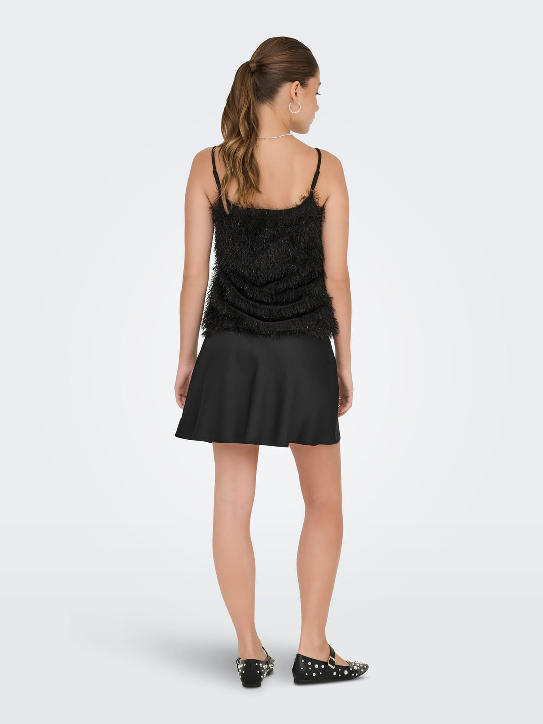 Only ONLLIMA S/L SHINE TOP BOX JRS - dames singlet zwart