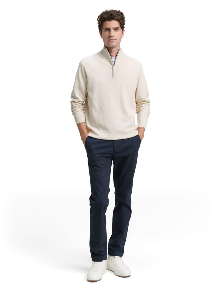 Tom Tailor troyer gebreide trui beige - heren