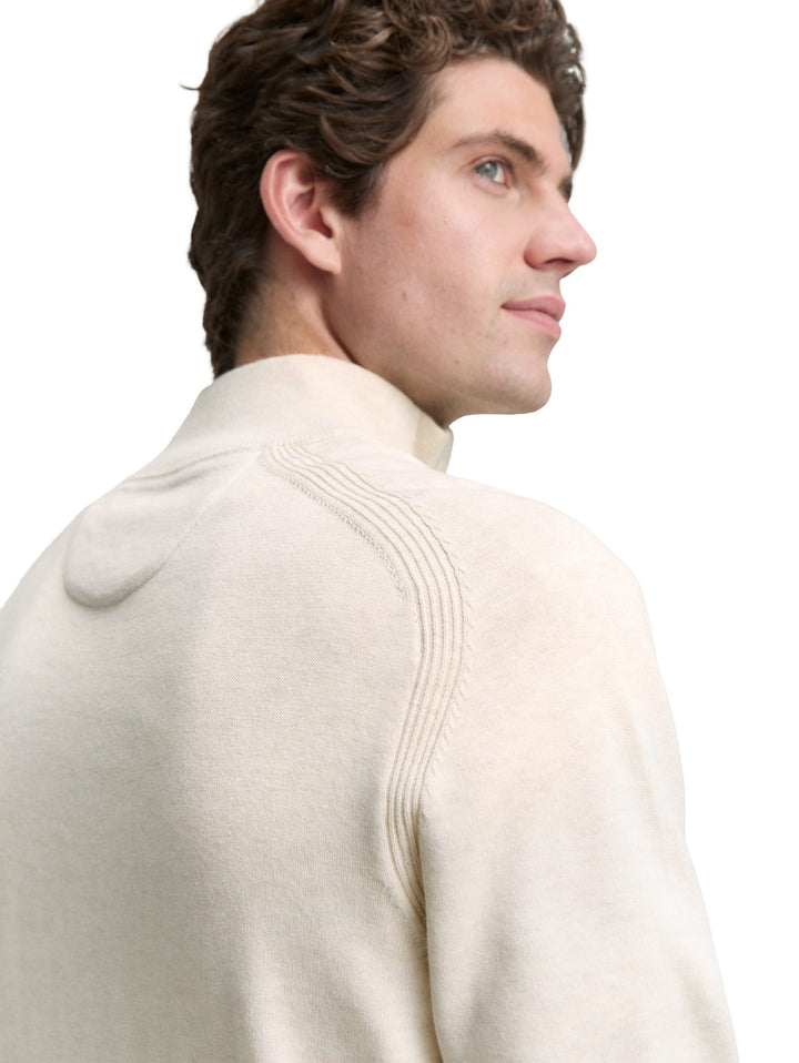 Tom Tailor troyer gebreide trui beige - heren